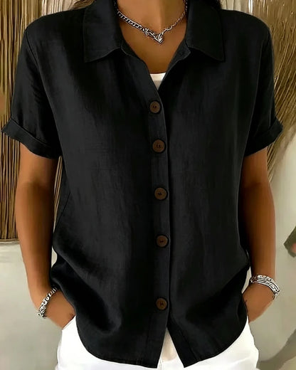 Elena™ | Blusa Abotonada Elegante