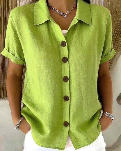 Elena™ | Blusa Abotonada Elegante