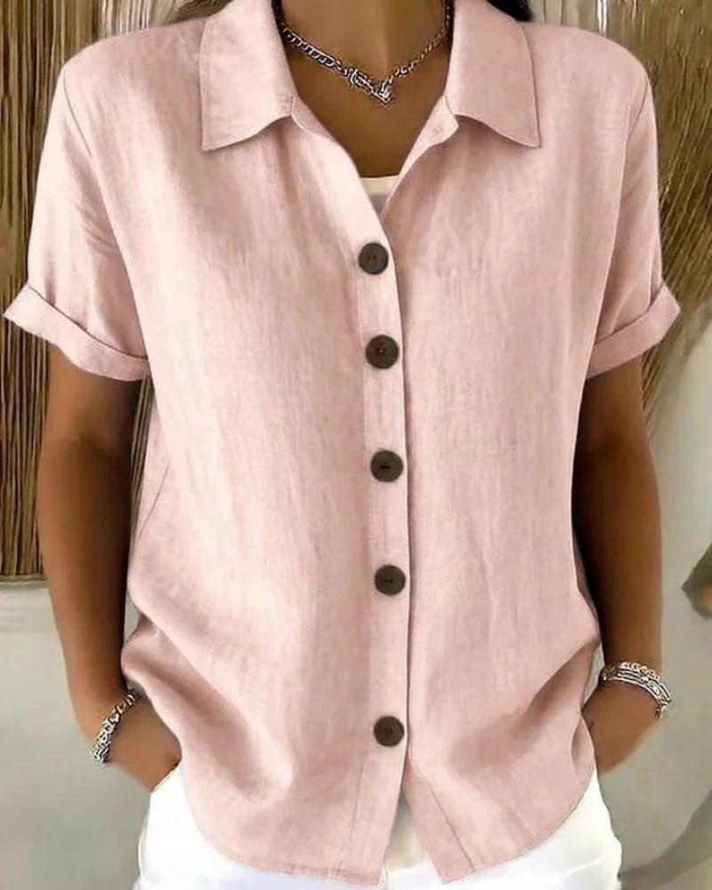 Elena™ | Blusa Abotonada Elegante