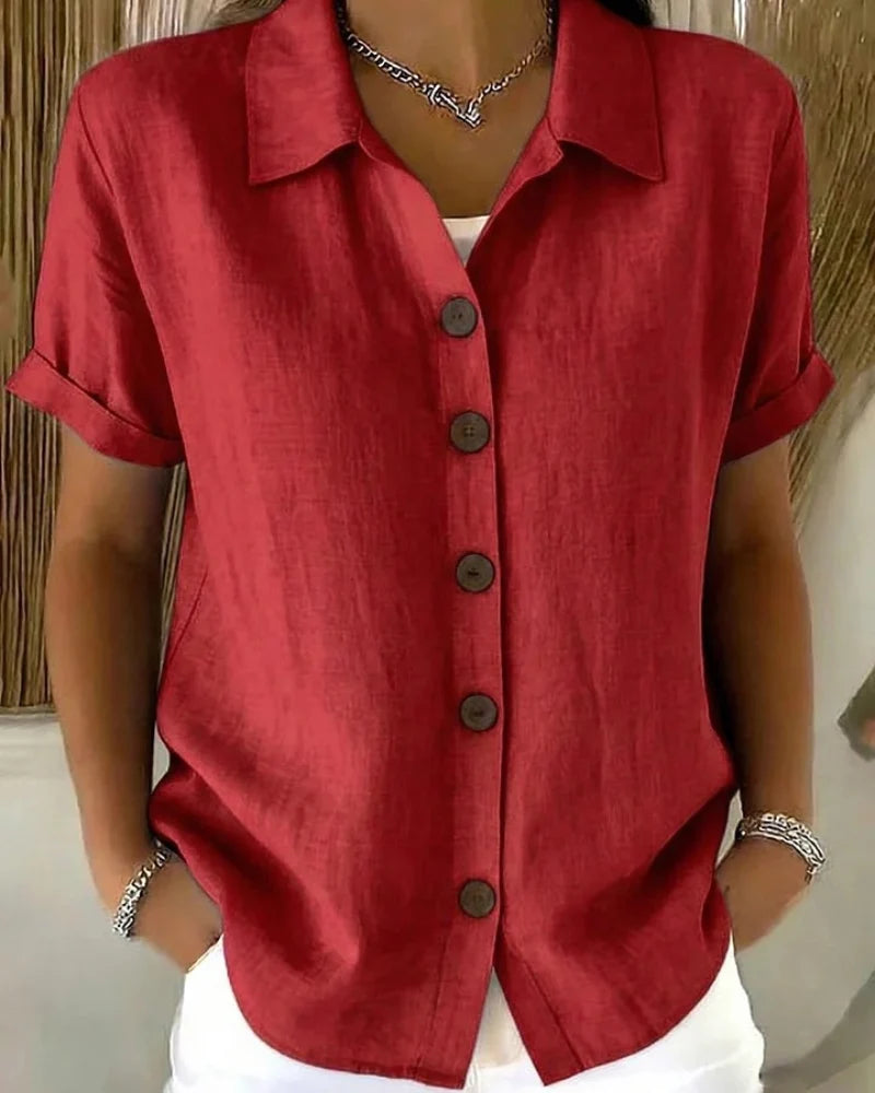 Elena™ | Blusa Abotonada Elegante