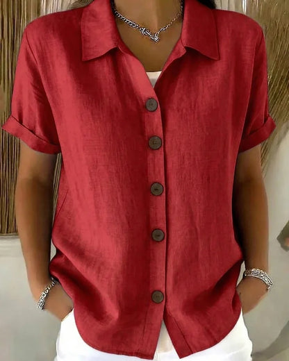 Elena™ | Blusa Abotonada Elegante