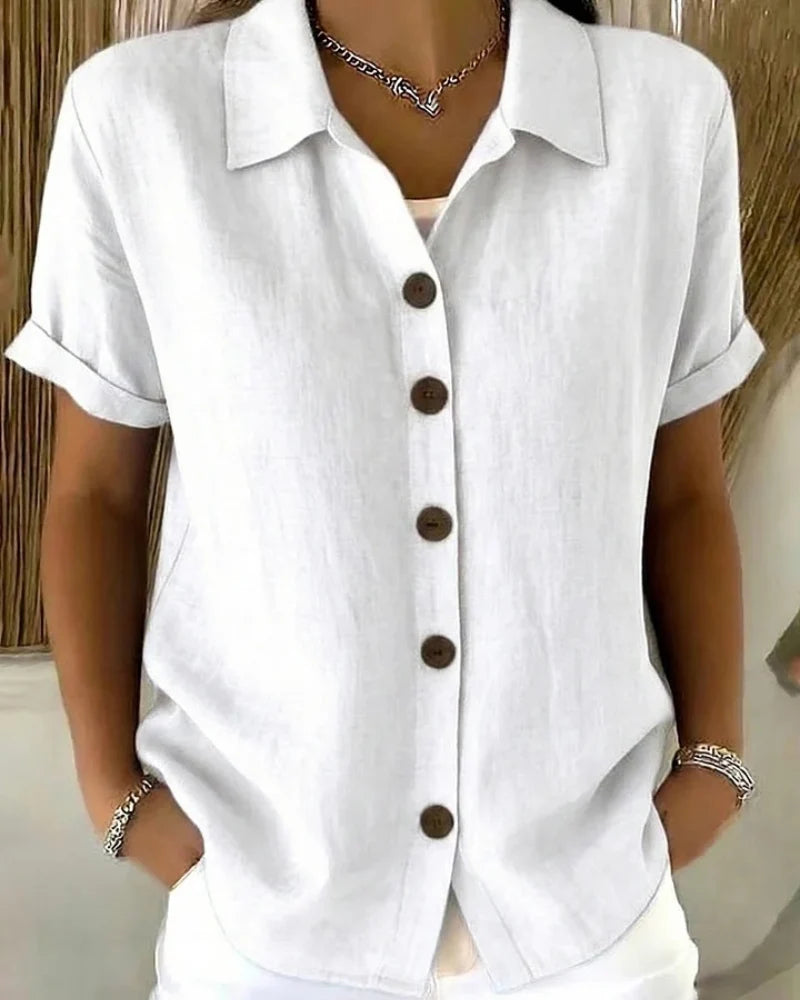 Elena™ | Blusa Abotonada Elegante