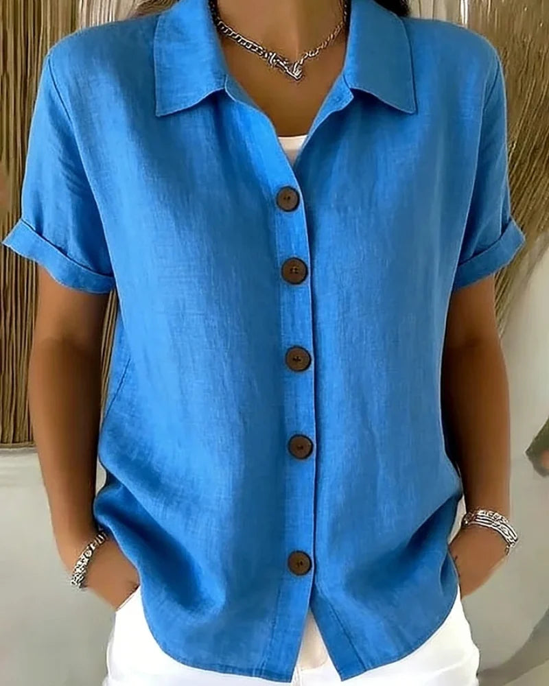 Elena™ | Blusa Abotonada Elegante