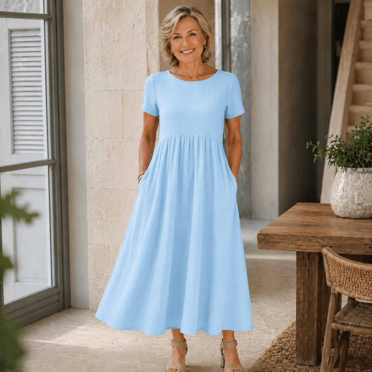 Edwina™ | Vestido Midi Floral Favorecedor
