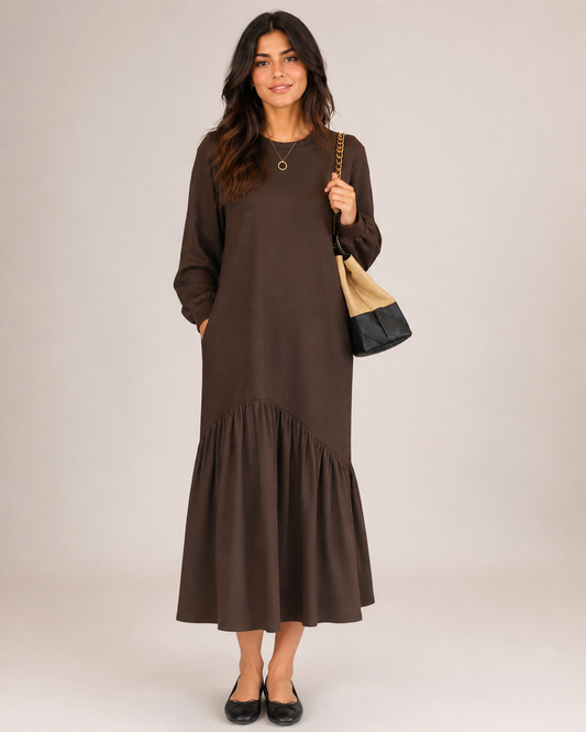 Andrea | Vestido Midi Fluido Elegante