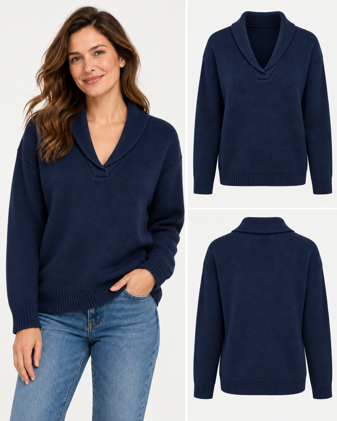 ENCARNA | Jersey de Punto con Cuello Chal