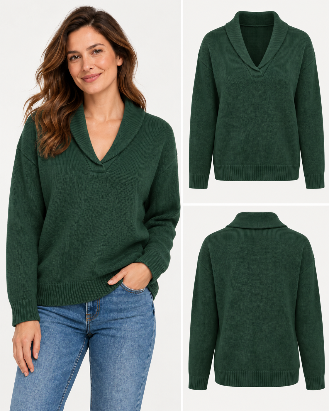 ENCARNA | Jersey de Punto con Cuello Chal