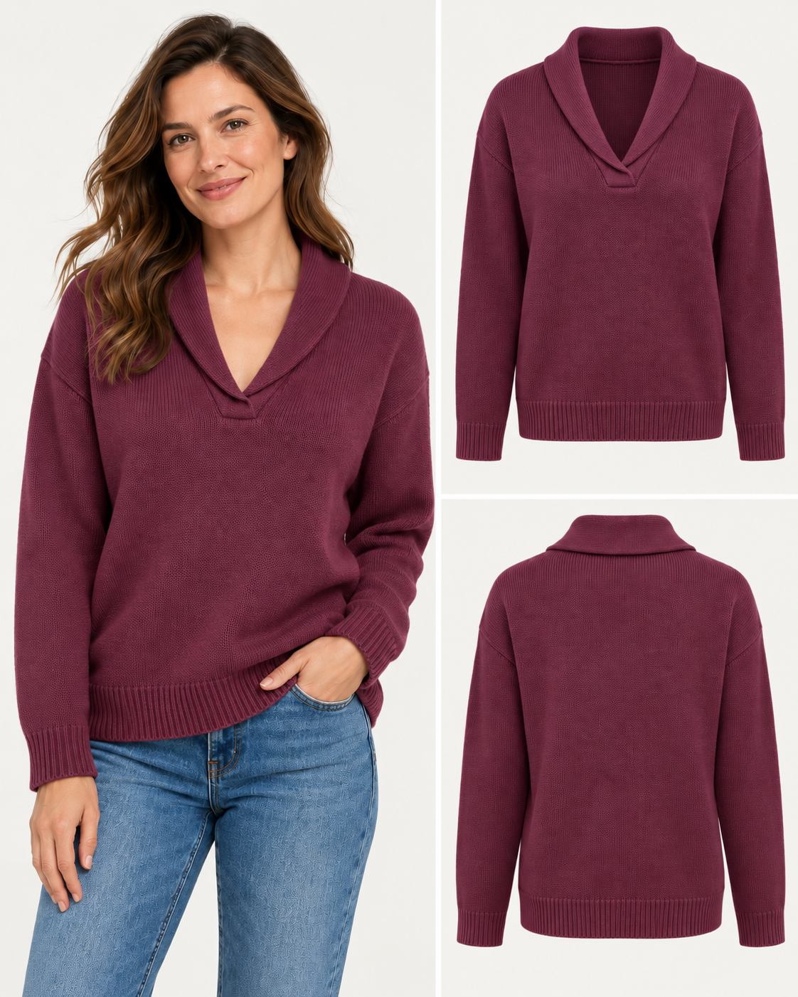 ENCARNA | Jersey de Punto con Cuello Chal