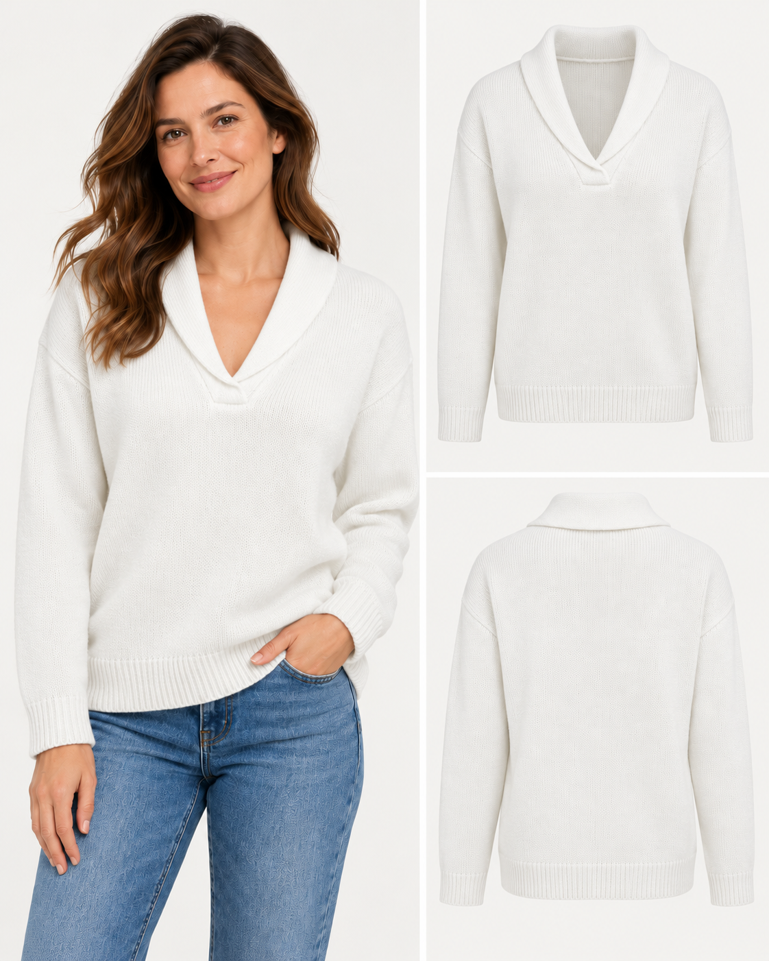 ENCARNA | Jersey de Punto con Cuello Chal