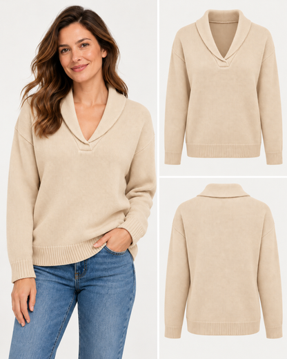 ENCARNA | Jersey de Punto con Cuello Chal