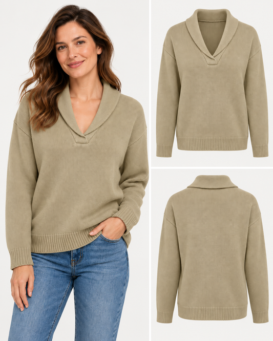 ENCARNA | Jersey de Punto con Cuello Chal
