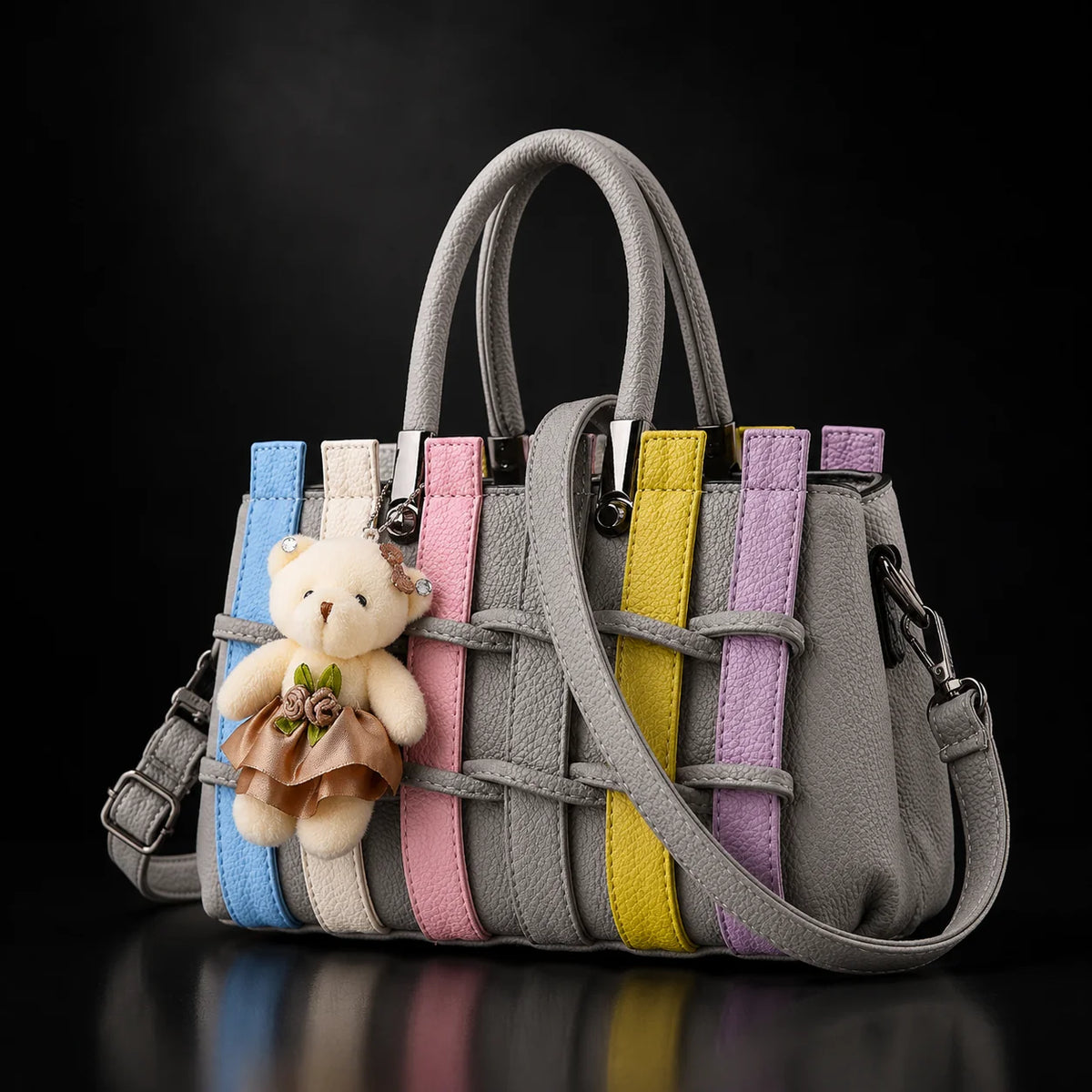 Bella | Bolso Trenzado con Detalles de Contraste