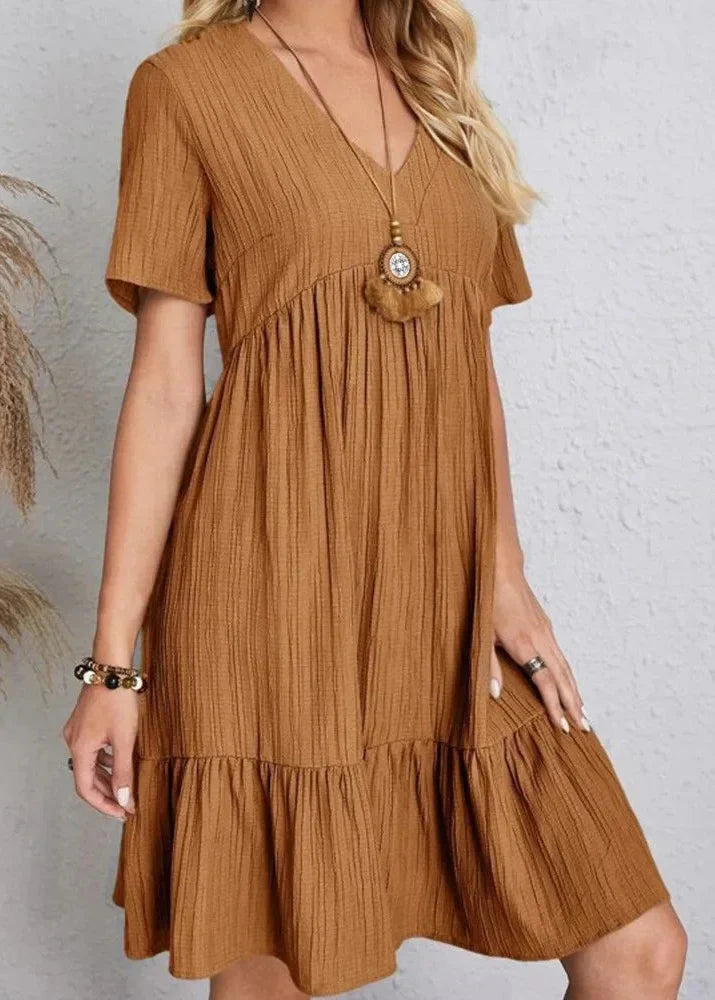 Vestido Héloïse de Corte en A – Cuello en V