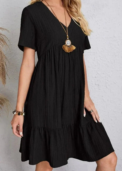 Vestido Héloïse de Corte en A – Cuello en V