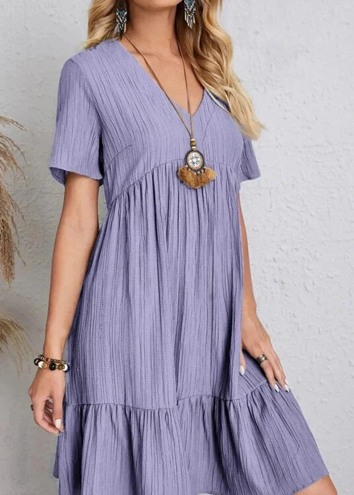 Vestido Héloïse de Corte en A – Cuello en V