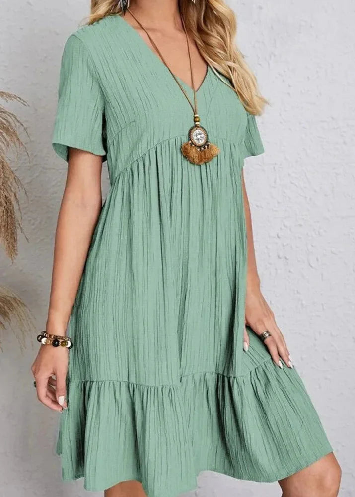 Vestido Héloïse de Corte en A – Cuello en V