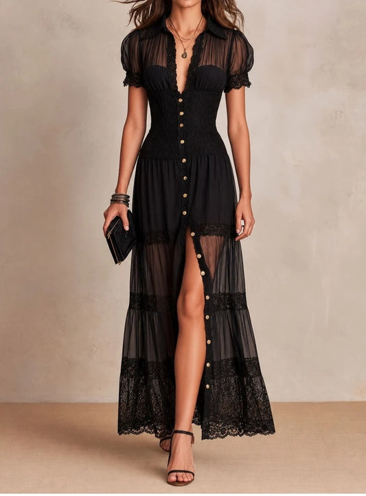 Gracie | Vestido Maxi Elegante de Encaje