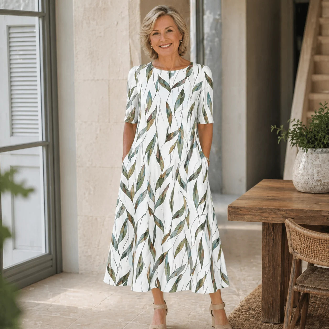 Edwina™ | Vestido Midi Floral Favorecedor